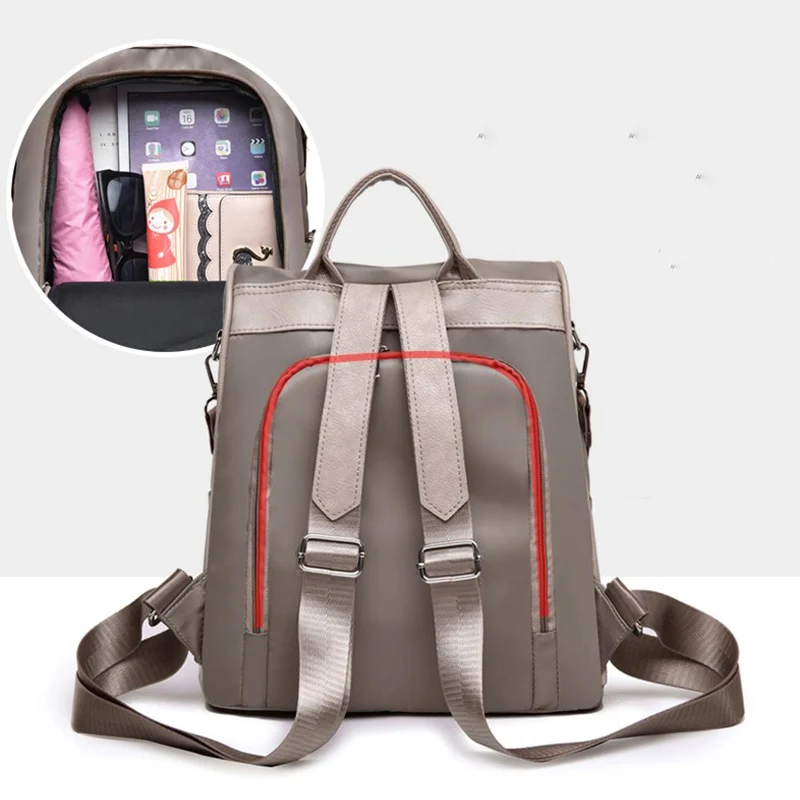 Fashion Lightweight Women's Backpack Oxford Waterproof Classic Elegant Girl Rucksack Shopping Leisure School Bag New Design
