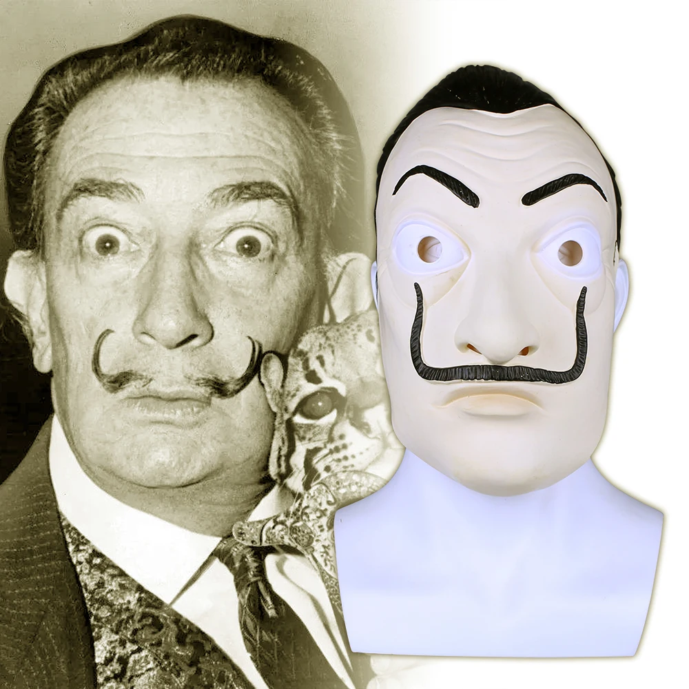 Наживка денег дом бумаги ла Каса де Papel маска латексная Мужская и женская Salvador Dali
