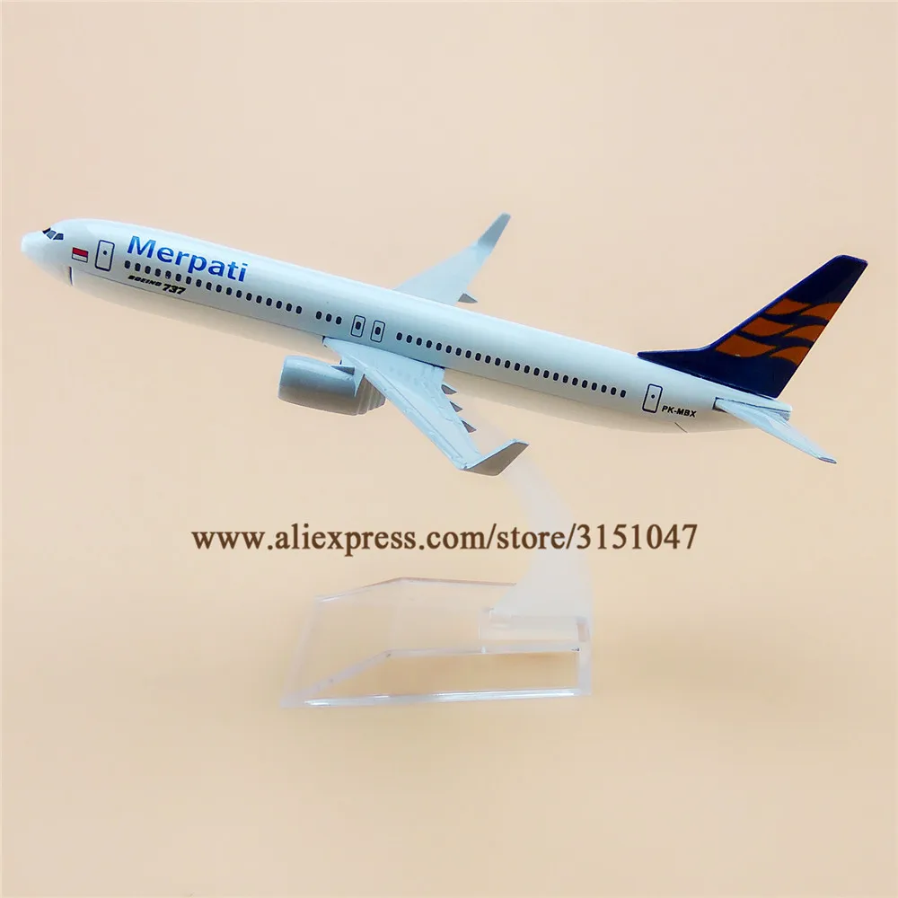 Модель самолета Merpati B737 Airlines из сплава металла модель Boeing 737 Airways детские подарки 16