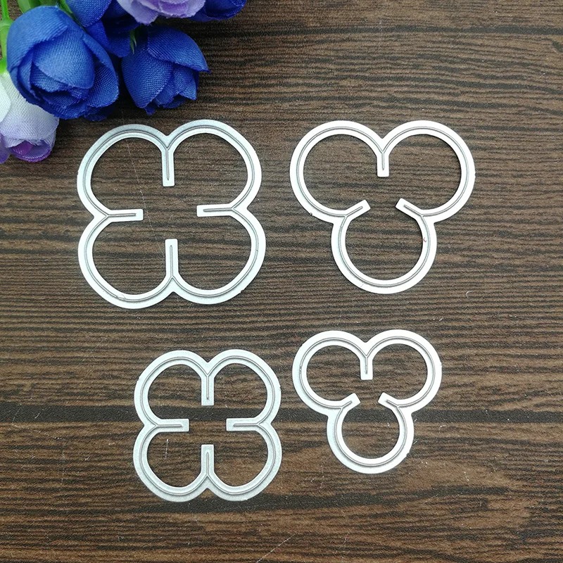 

4pcs flower decoration Metal Cutting Dies Stencil Scrapbooking Photo Album Card Paper Embossing Craft DIY 82*80mm