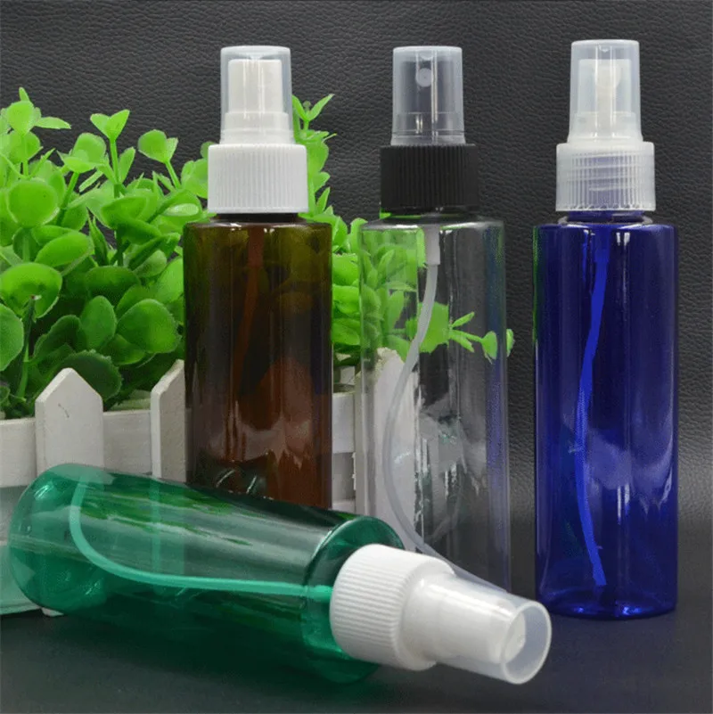 

6ps/lot Empty Clear Amber Green blue plastic bottle 500ml with fine mist spray Large capacity home refillable reuse bottles
