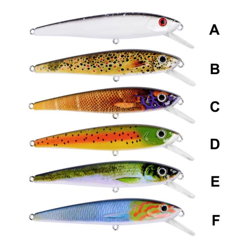1PCS 12G 11CM Minnow Fishing Lure Include Ring Beads Pesca ABS Hard Bait 6# Hook Swimbait Tackles For Lake | Спорт и развлечения