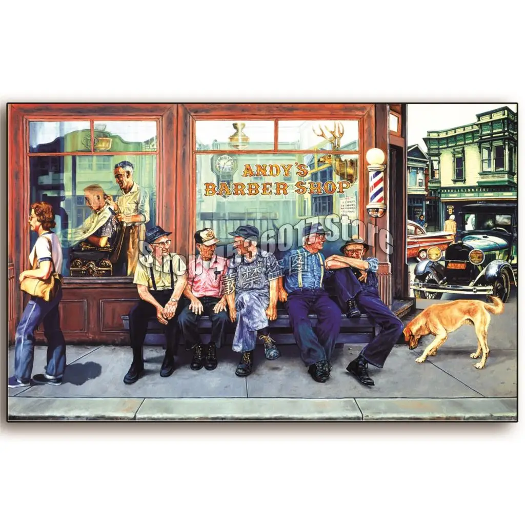 

Diamond Painting Andy's Barber Shop Diy Diamond Embroidery Mosaic Handmade Kits Father's Day Pattern Home Decor