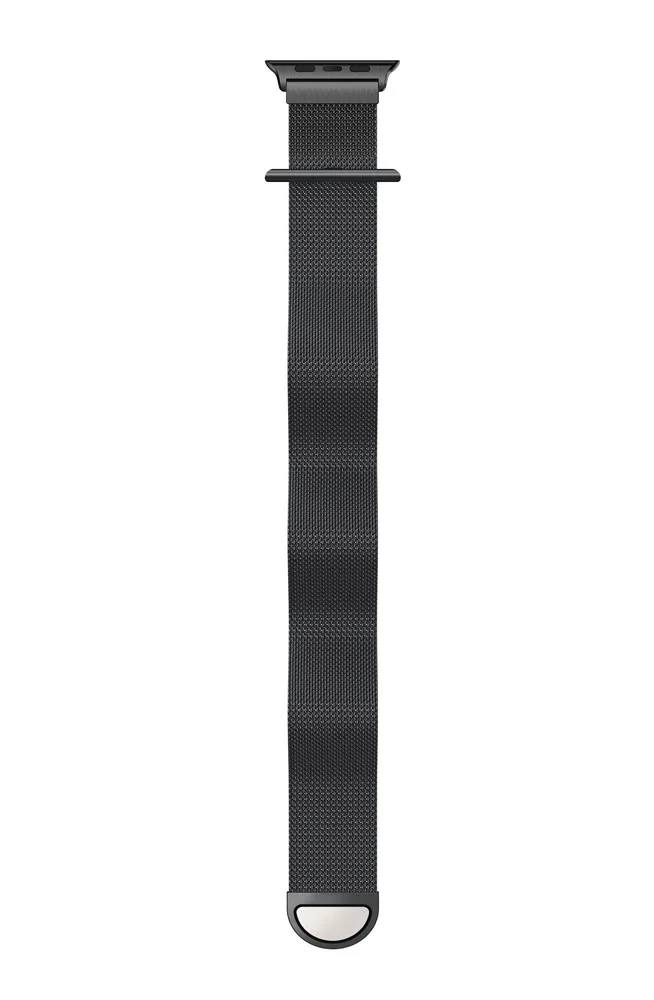 Ремешок для часов Нержавеющая сталь Milanese Loop полосы для наручных часов Apple Watch серии 1/2/3, 42 мм, 38 мм, 40 мм 44 мм браслет для смотрю 4 пленка - Цвет ремешка: Черный