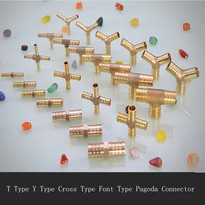 Соединительная труба для шланга медная пагода соединение быстрая вставка Т-образная трехполосная четырехполосная 68101216 мм соединение шланга для газовых труб