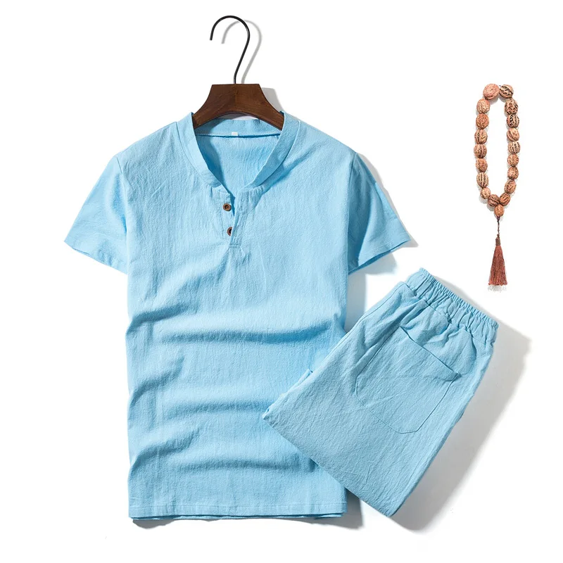 Мужская одежда 2018 комплект из двух предметов футболка с коротким рукавом шорты