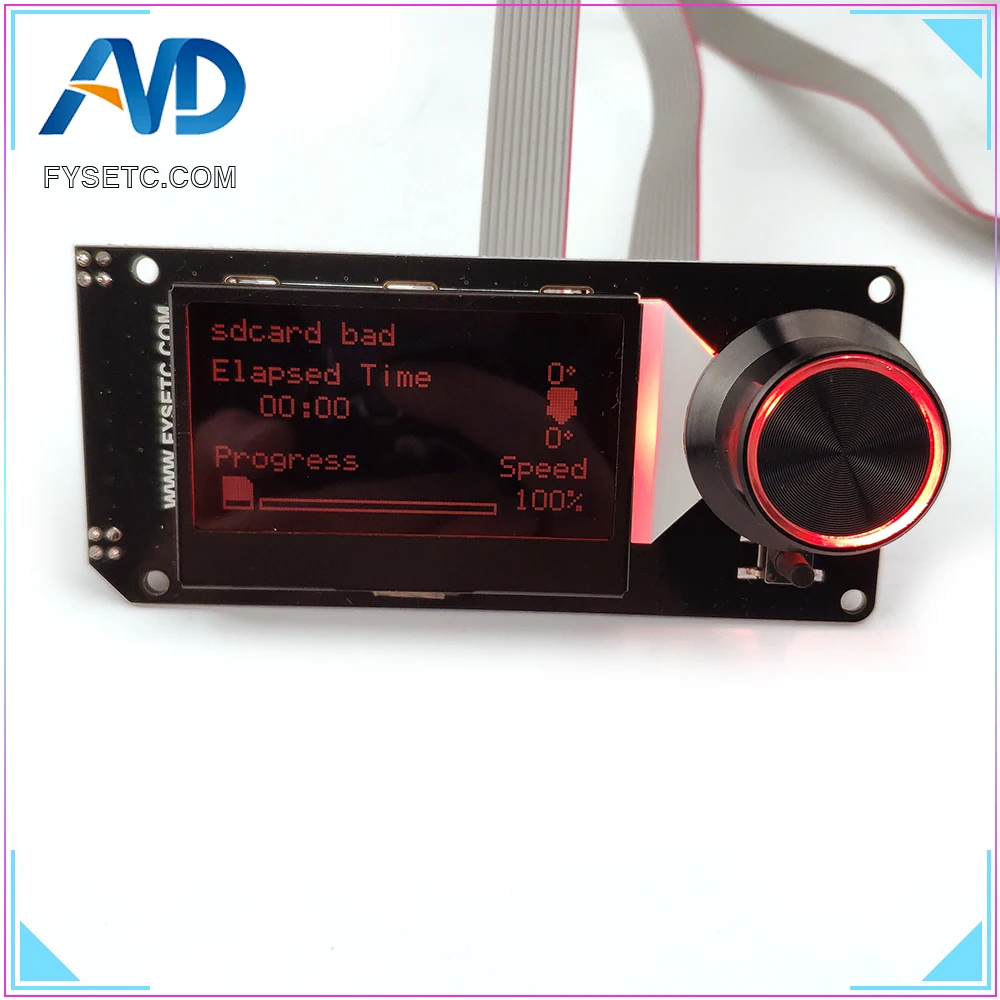 ЖК дисплей б типа mini12864с RGB подсветкой Белый Мини 12864 смарт с поддержкой Marlin сделай