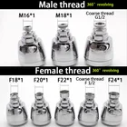 Насадка-аэратор для крана, с поворотным на 360 градусов, M24, M22, M20, аксессуары для резьбы