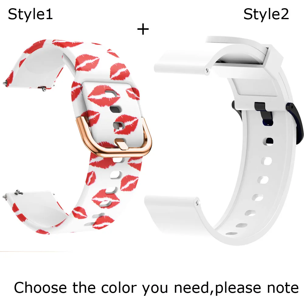 Color 5-White Для Xiaomi Amazfit GTS браслет Amazfit Bip ремешок для часов Amazfit GTR 42 мм силиконовый ремешок 2 шт - Цвет: Color 5-White