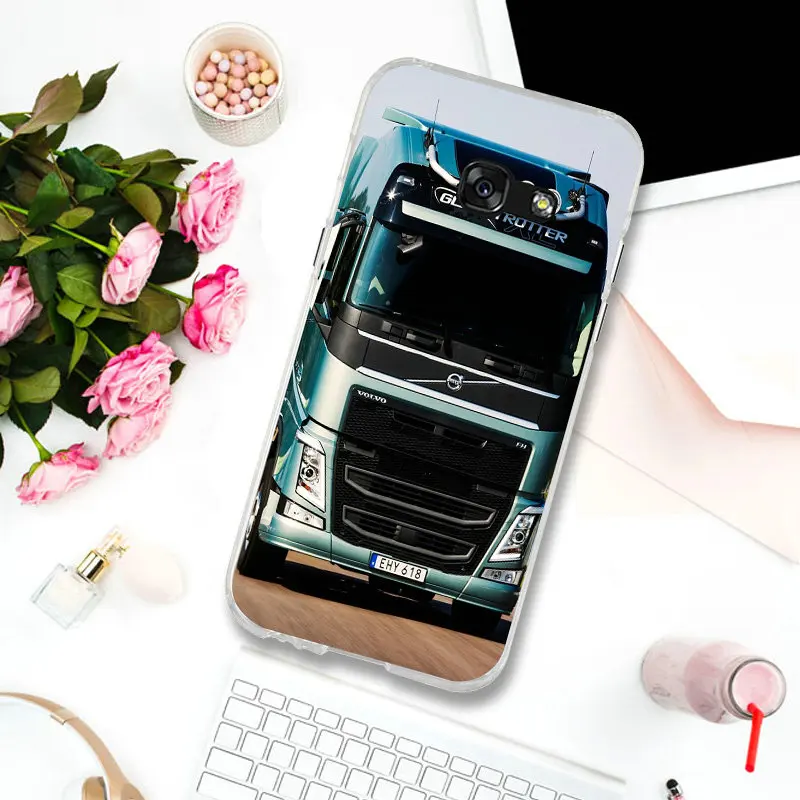 Picture 12 Мягкие силиконовые прозрачные телефонные чехлы для samsung Galaxy J3 J4 J5 J6 J7 J8 A3 A5 A7 супер классные тяжелый грузовик автомобиля - Цвет: Picture 12