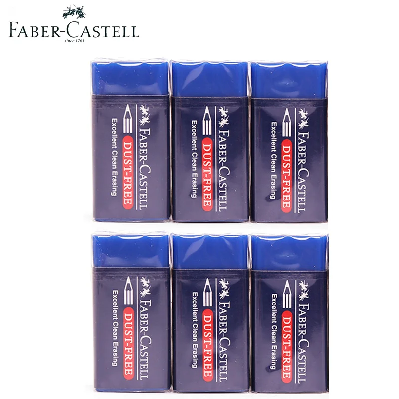 Faber Castell пыли Цветной карандаш, ластик, 6 шт. Новинка ластики школьные каучуков специально разработан для Книги по искусству и графический