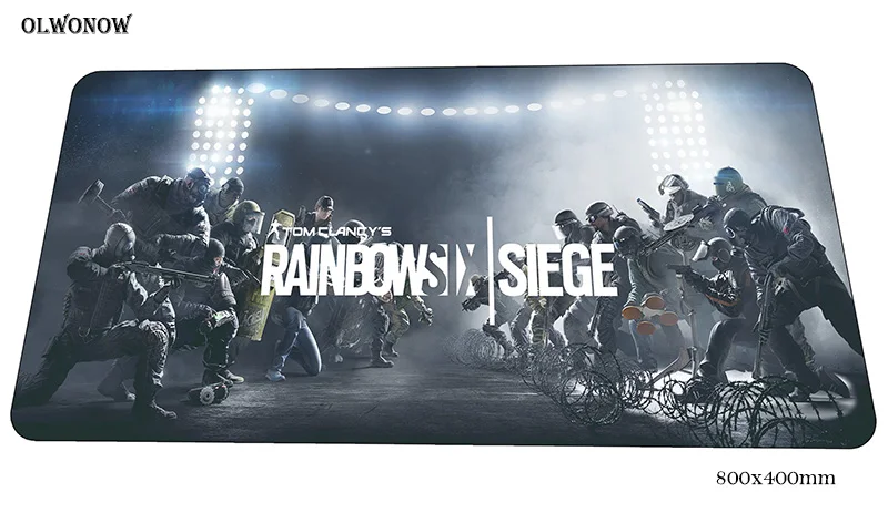 Rainbow six siege геймерский коврик для мыши большой 800x400x3 мм игровой коврик для мыши Бестселлер Аксессуары для ноутбуков ПК эргономичный коврик для мыши - Цвет: Size 800x400x3mm