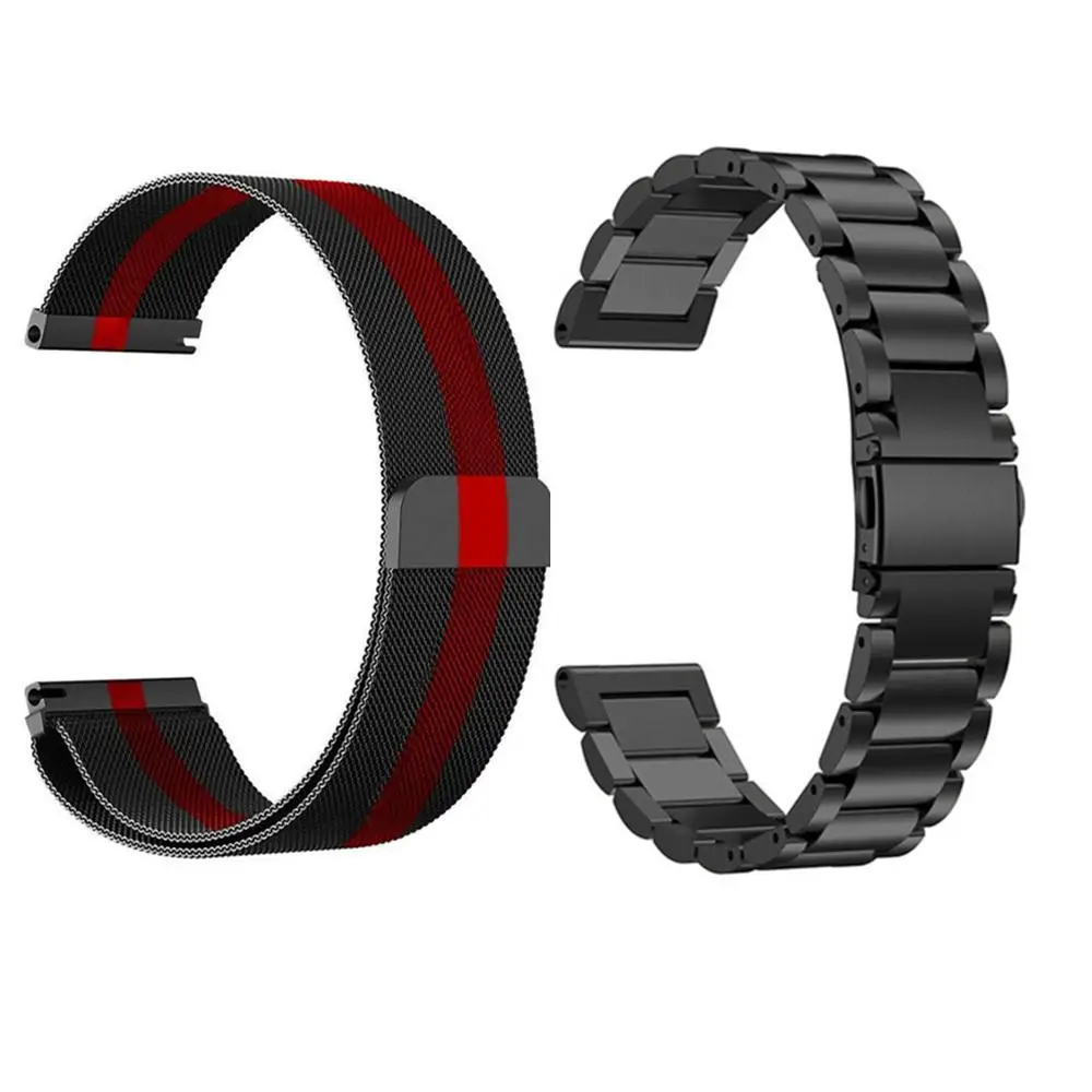 Новинка для оригинальных Xiaomi Huami Amazfit Stratos 2 2 S/amazfit pace/huawei watch GT ремешок для умных часов браслет из нержавеющей стали