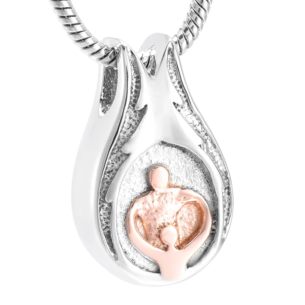 

IJD10066 ожерелье для кремации из нержавеющей стали для праха, мужские ювелирные украшения в виде папы, детского сердца