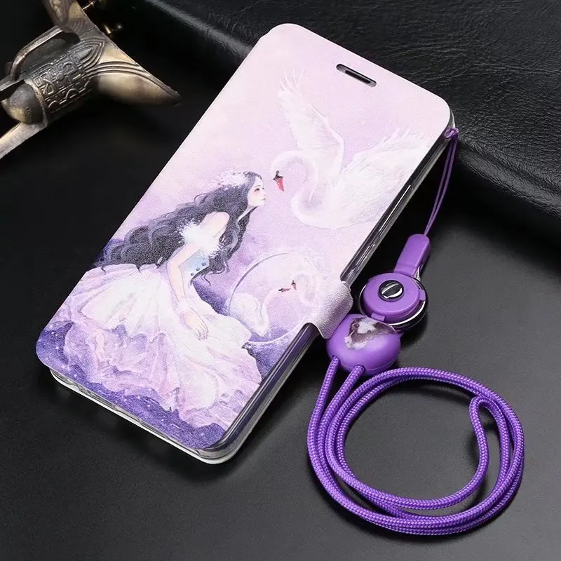 Милый раскрашенный флип-кошелек с подставкой кожаный чехол для Meizu M6 Note чехол для Meizu Note 9 8 чехол s для Meizu M6S 16XS 16X чехол