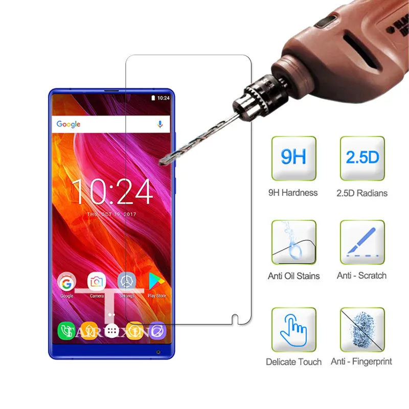 9H закаленное стекло для Oukitel Mix 2 защита экрана Защитная стеклянная пленка