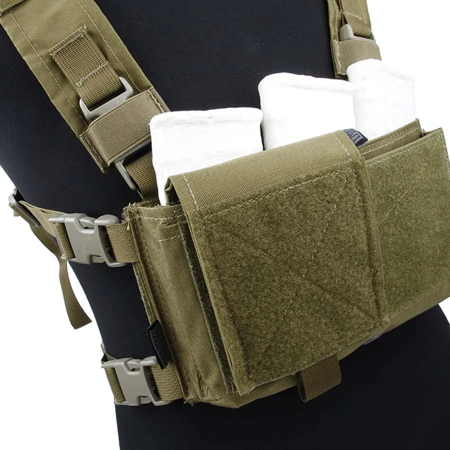 TMC Lightweight Khaki Tactical Vest SS Modular Chest Rig Chest Hanging