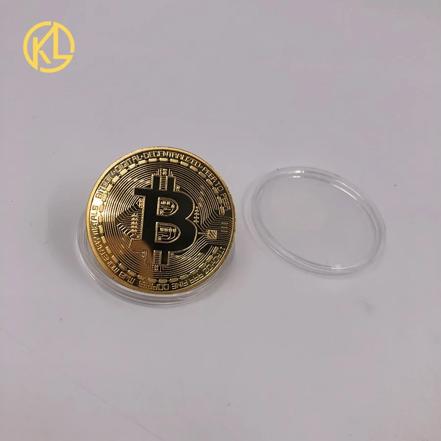 Позолоченные физические биткоины Бит монета BTC с Чехол и Хороший Подарочная коробка физический металл Античная имитация арт-коллекция монет BTC