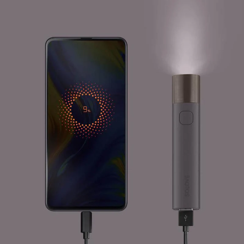 Новый aarival Youpin SOLOVE X3 USB Перезаряжаемый яркий фонарик для повседневного