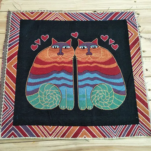 2pcs 48x48cm Chainho, пряжа окрашенная жаккардовая полиэфирная хлопковая ткань для шитья, подушки, подушки, сумки материал, Лоскутная Ткань украшения - Цвет: 2pcs 48x48cm