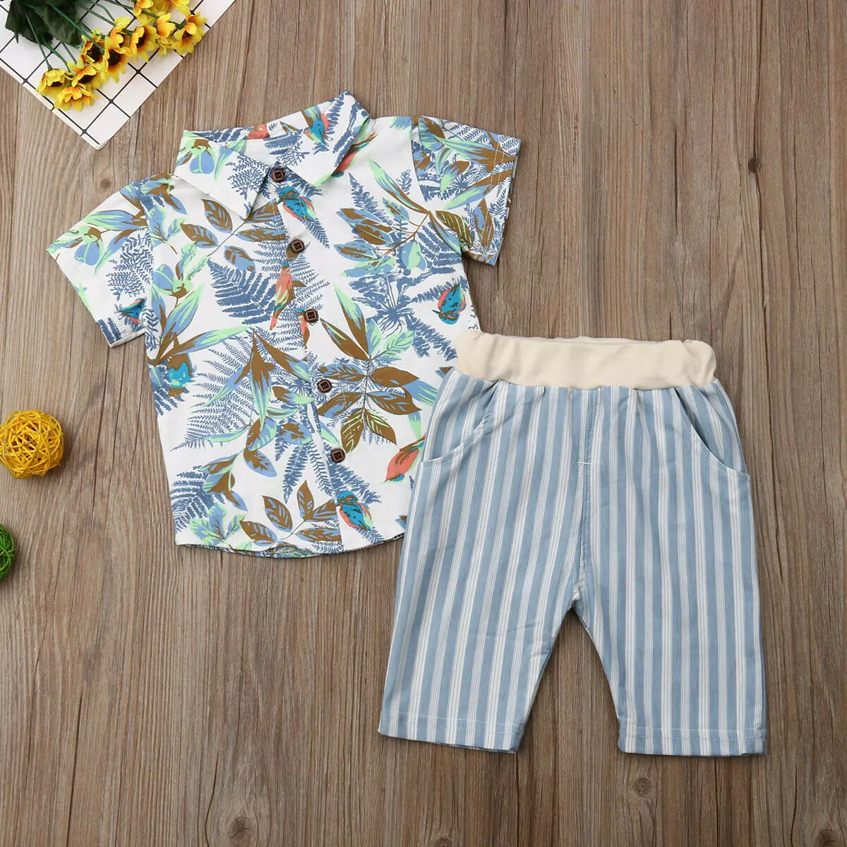 Комплект одежды pudcoco для мальчиков летний костюм рубашка в стиле джентльмена +