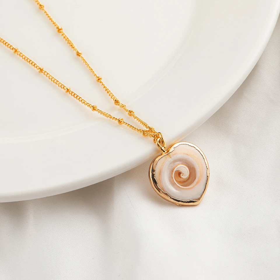 2019 Бохо Золото Серебро Цвет Природа очарование раковины ожерелье из морской