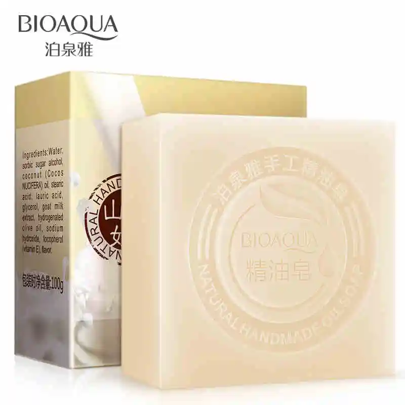 2 шт. BIOAQUA козье молоко мыло ручной работы для лица/тела/рук/волос очистки