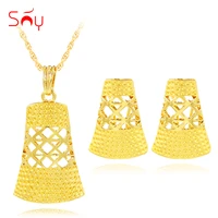 sunny jewelry fashion jewelry 2021 necklace earrings pendant women jewelry sets alloy hollow out fairy bell for party daily wear