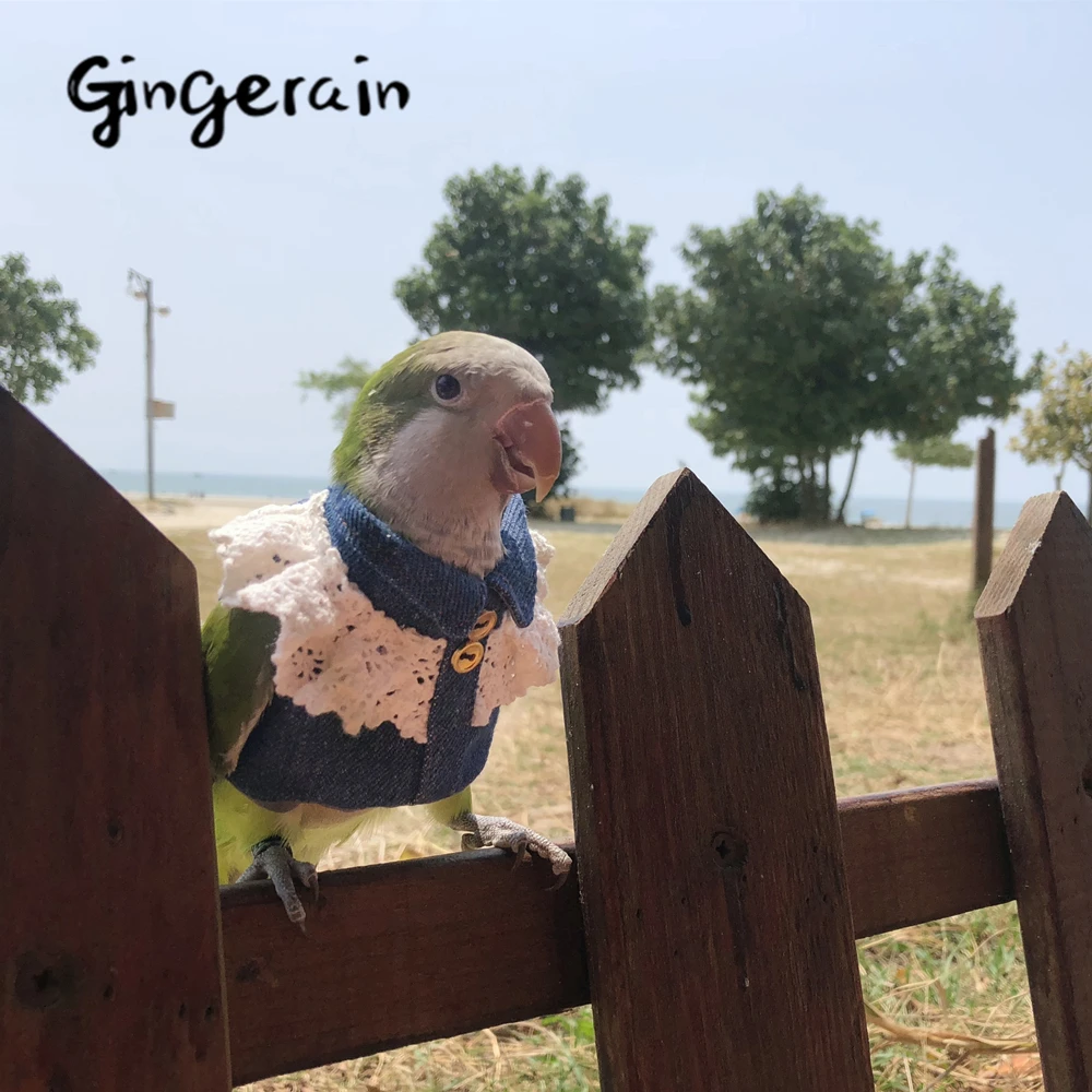 Одежда с птицами и попугаями Gingerain оригинальная Коралловая одежда ручной работы