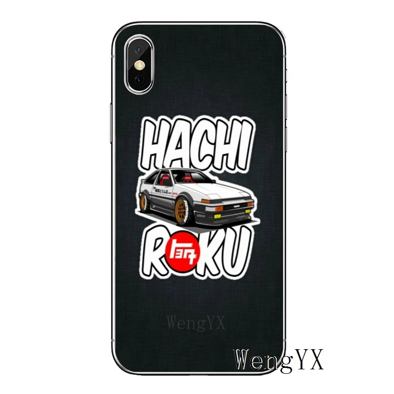 Initial D Ae86 роскошь для Apple iPhone 8 7 plus 6s 6 plus X XR XS Макс SE 5S 5c 5 4S 4 ТПУ Мягкая Телефон Чехол - Цвет: Initial-D-Ae86-A-01