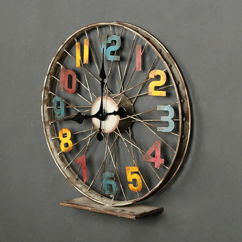 Железные настольные часы ретро большие декор homeretro reloj despertador al fajr кварцевые