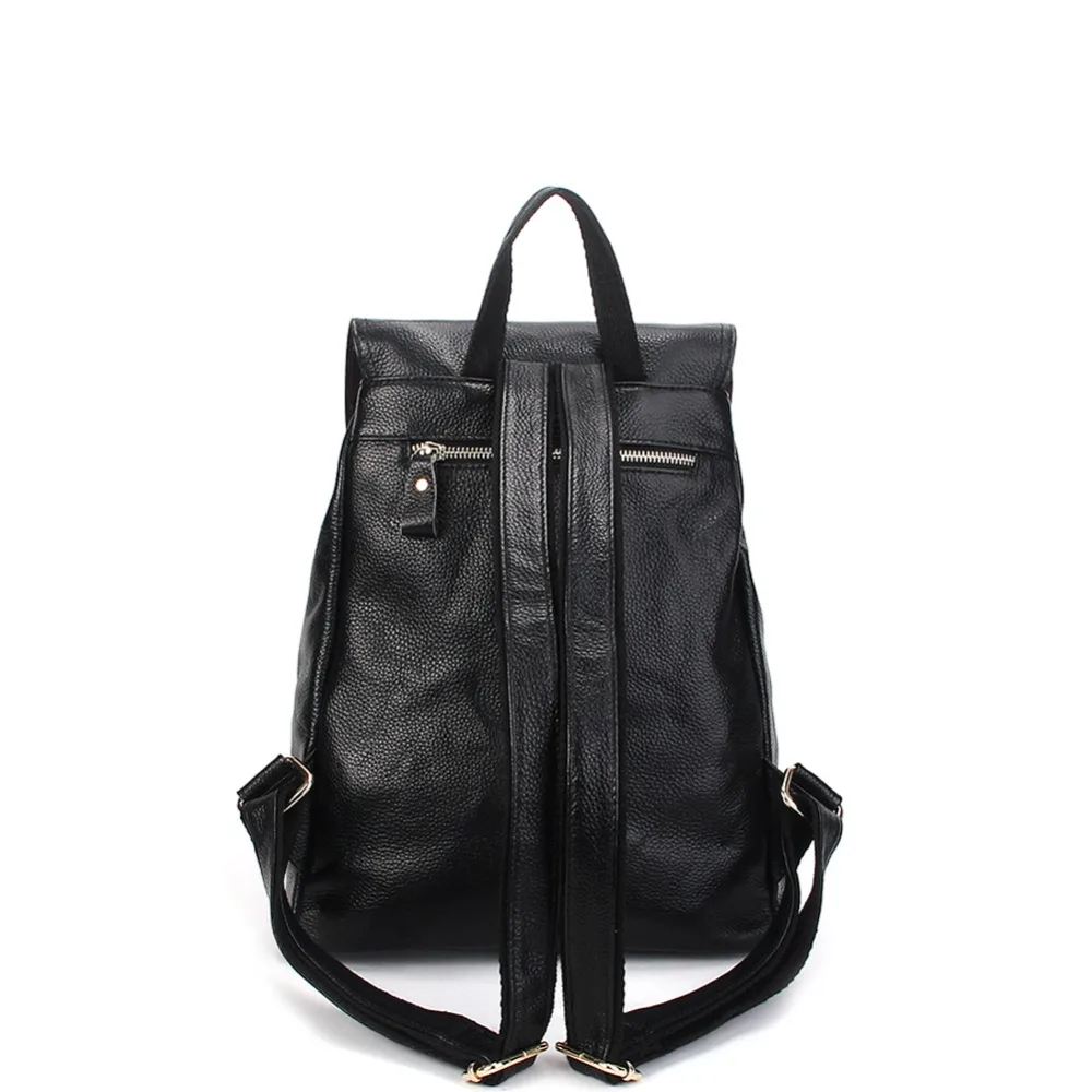 Рюкзак из натуральной кожи с крючками для женщин и мужчин модный минималистичный