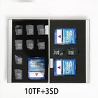 2017 Серебристая красная синяя в 1 алюминиевая коробка для хранения, чехол для держателя карты памяти, кошелек большой емкости для 2 * Cf 3 * sd 10 * mirco для Sd