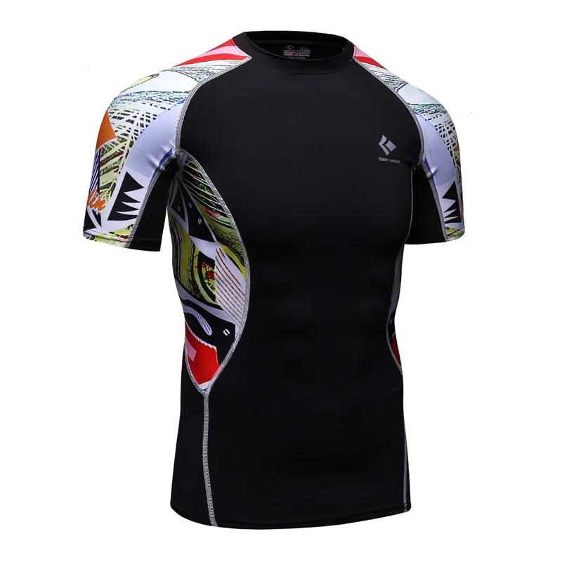 

Мужские футболки с коротким рукавом, 3D принты, обтягивающие, компрессионные, для мужчин, Рашгард для ММА, Мужской Топ для бодибилдинга, фитне...