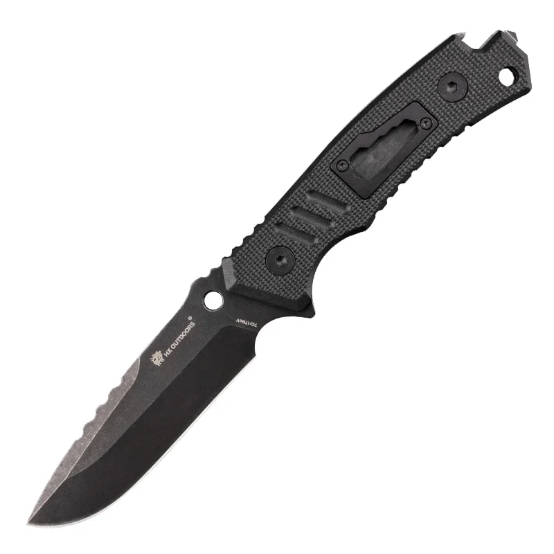 D HX OUTDOORS Infantry Camping Knife,High Hardness Straight Knives Hunting Rescue tool Essential tools for self-defense Favorites - Цвет: D