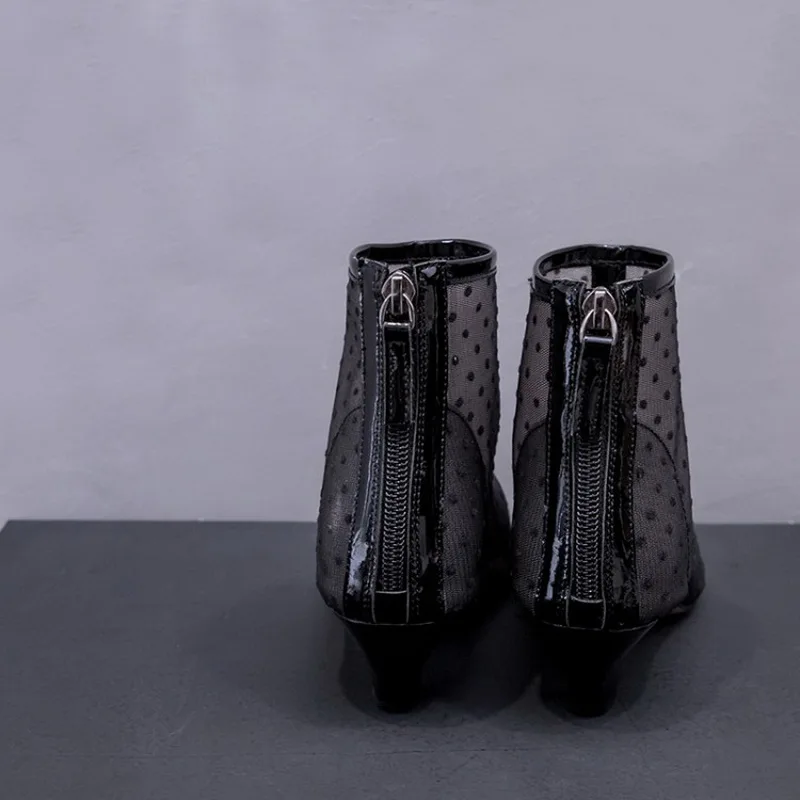 Teahoo/Роскошная Брендовая обувь на каблуке 4 см Женские осенние ботильоны с острым