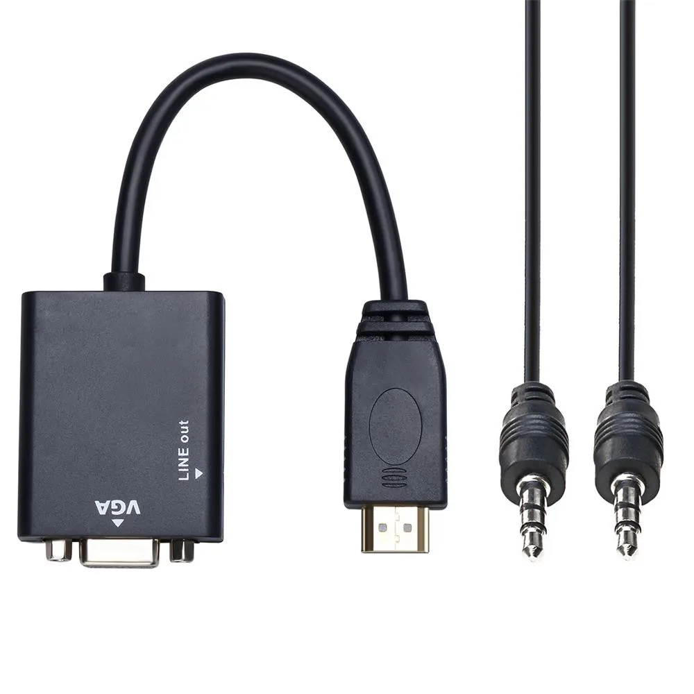 Hiperdeal 3 in1 HDMI мужчин и женщин VGA+ Micro HDMI к HDMI адаптер Oct27