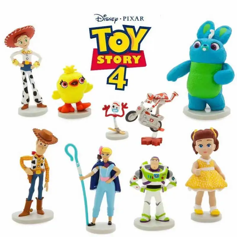 9 шт./компл. фильм Pixar История игрушек 4 мультфильм игрушки Вуди Базз Лайтер Джесси