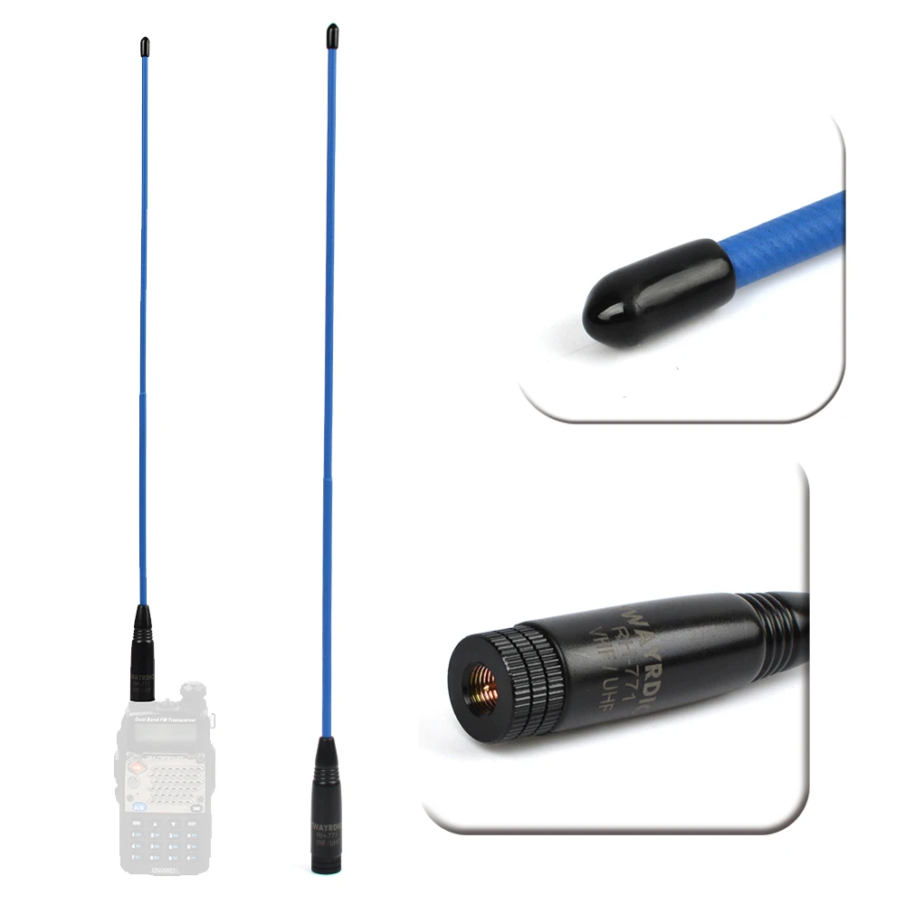 HYS рация Dual Антенны диапазона sma мужской VHF и UHF 144/430 мГц гибкая антенна для VX 180