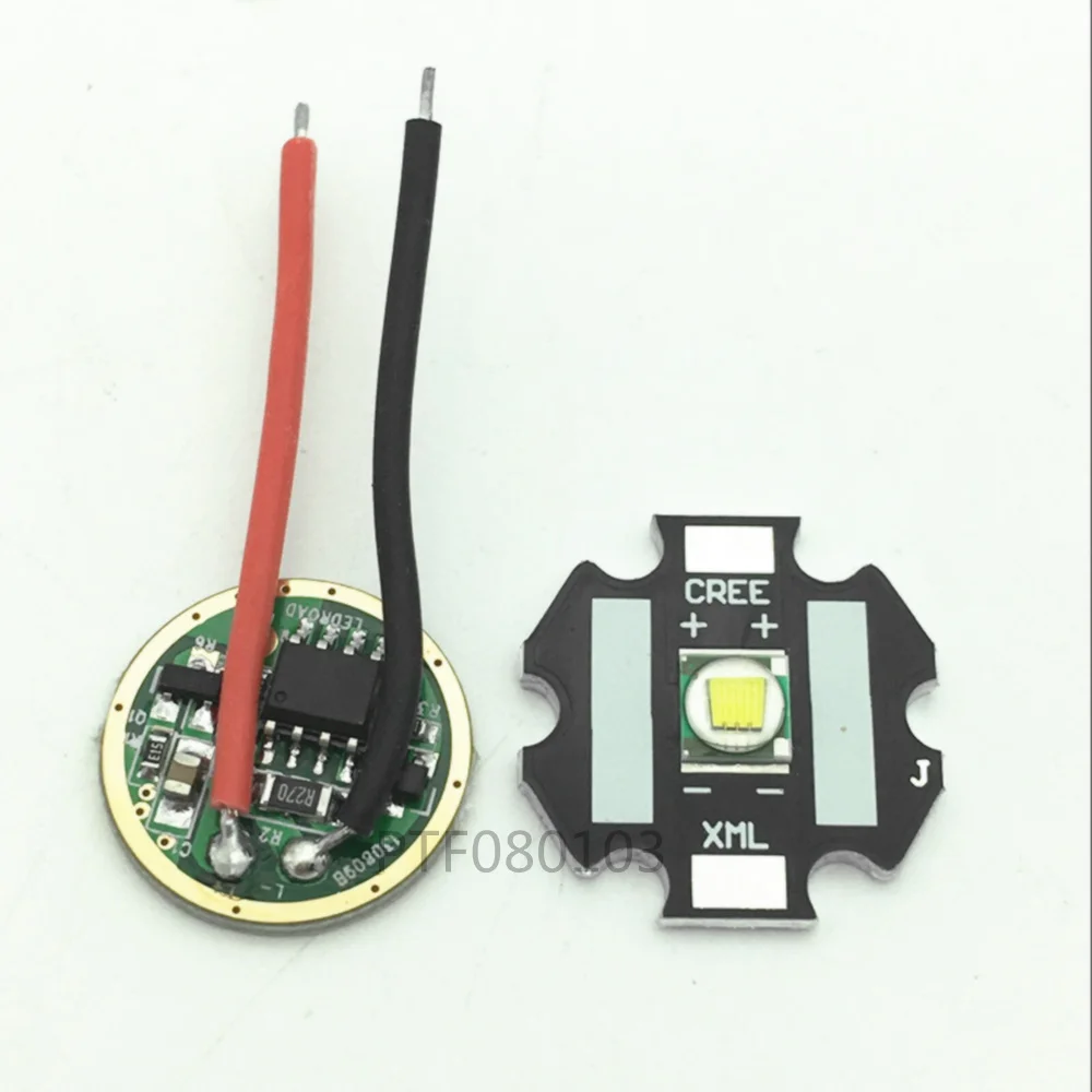 2 шт. Cree XM-L T6 10 Вт Холодный белый 6500k светильник + L2 DC 3 7 в A XML светодиодный диммер для