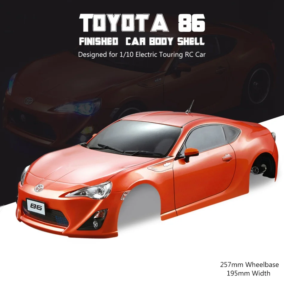 KillerBody RC корпус корпуса автомобиля Рамка комплект для Toyota 86 1/10 Электрический туринг автомобиль RC гоночный diy запчасти - Цвет: Orange