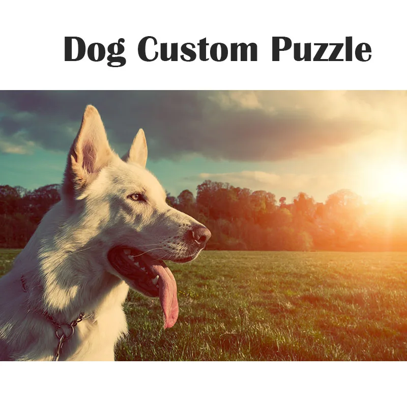 Подарки для взрослых деревянная собака на заказ фото пазл детей животные
