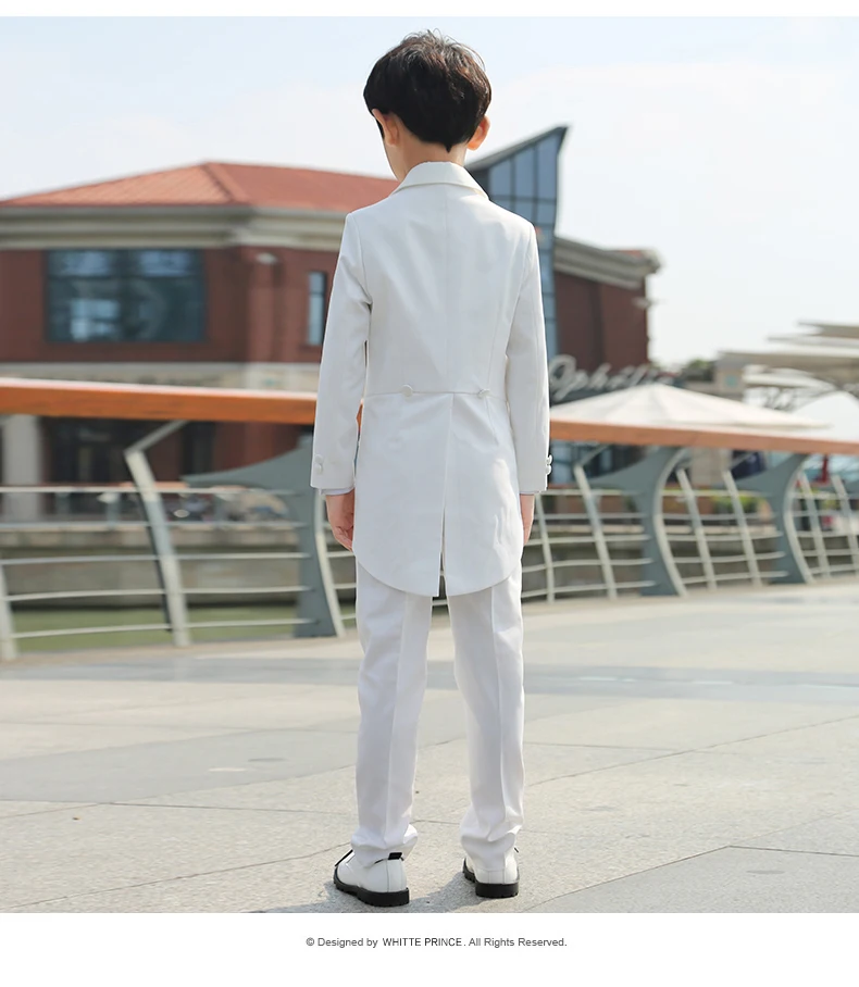 Высокое качество элегантные Детские смокинги с отворотами для мальчиков