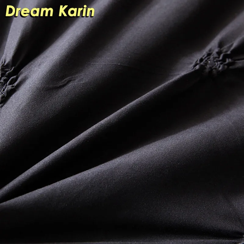 Dream Karin классический черный белый однотонный Комплект постельного белья