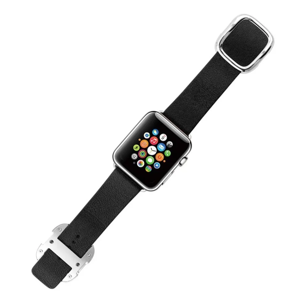 Кожаный ремешок для Apple Watch 38 мм 40 42 44 женщин современный сменный с пряжкой iWatch Series