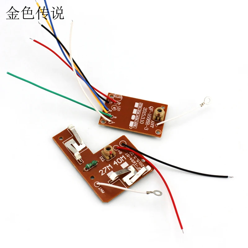 

JMT 1set 4-axle 40 / 27MHZ Transmitter Board Receive Board with Antenna Remote Control Device RC Toy Car DIY Accessory F19984
