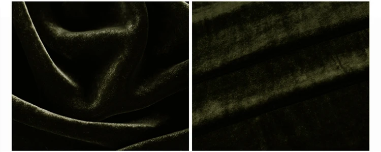 22 army green 1 метр шелковая велюровая ткань для шитья бархатная ткань однотонная ткань элегантная telas жир четверти стеганая для лоскутного шитья ширина 55 дюймов - Цвет: 22 army green