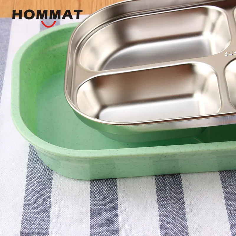 Нержавеющая сталь японский обед коробок с отделениями печь Bento Box для детей
