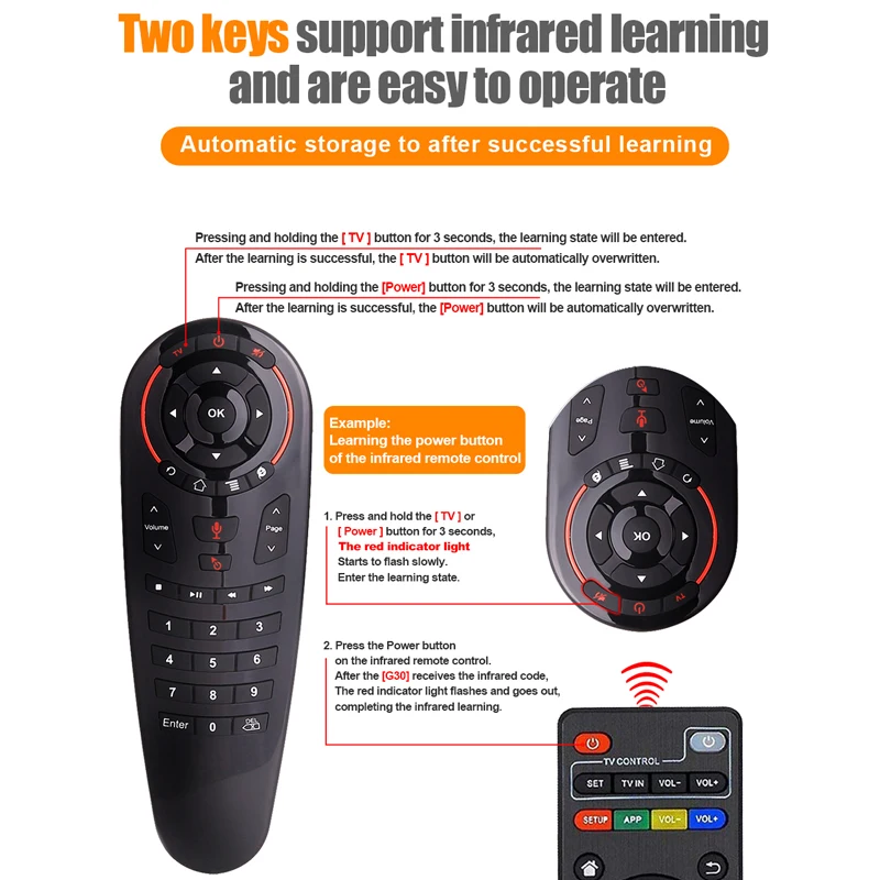 Пульт дистанционного управления G30 air mouse 2 4 ГГц с микрофоном | Электроника