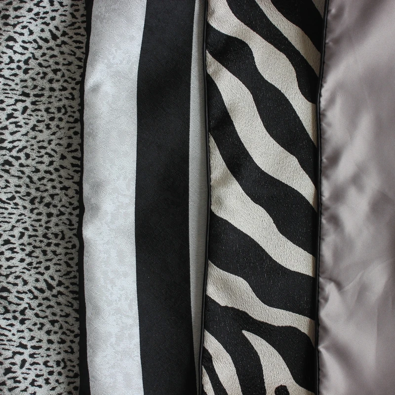 Жаккардовые полосы леопарда зебры Квадратные наволочки 45 см черный серый современная мода украшение дома
